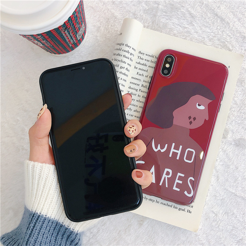 Han Feng Wine Red Girl Phone Case - Image 4