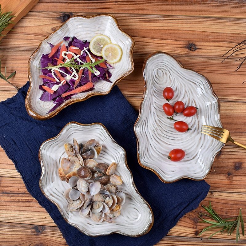 Shell Irregular Shaped Serve Plate