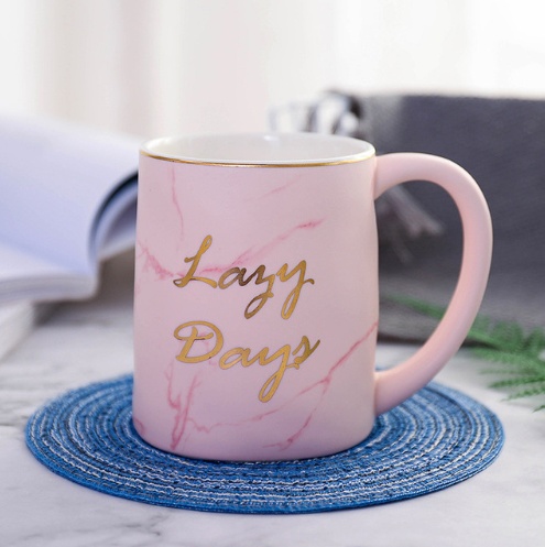 Marble Grain Ceramic Coffee Mug Set - Image 5