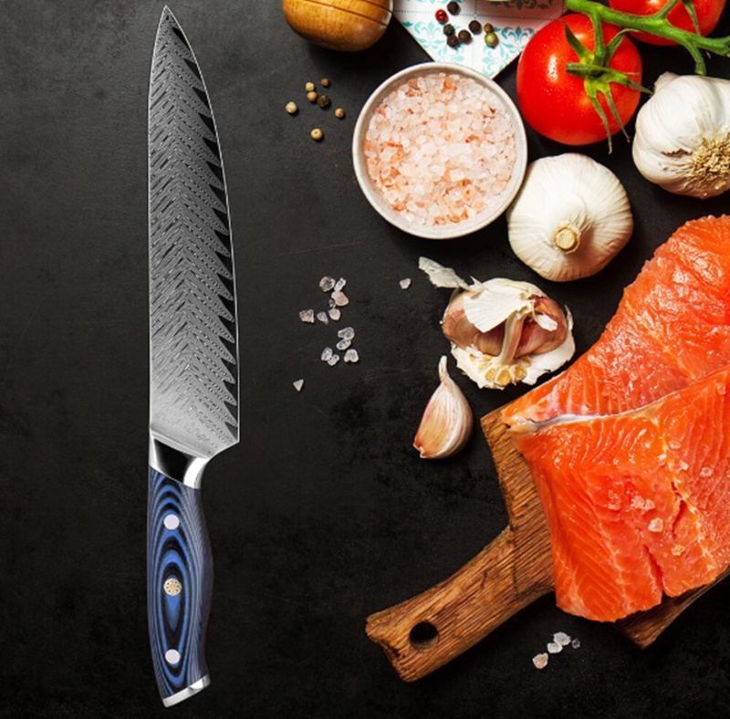 Stainless Steel Damascus Kitchen Knife Set - Image 4