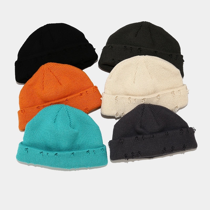 Hole Knitted Wool Hat