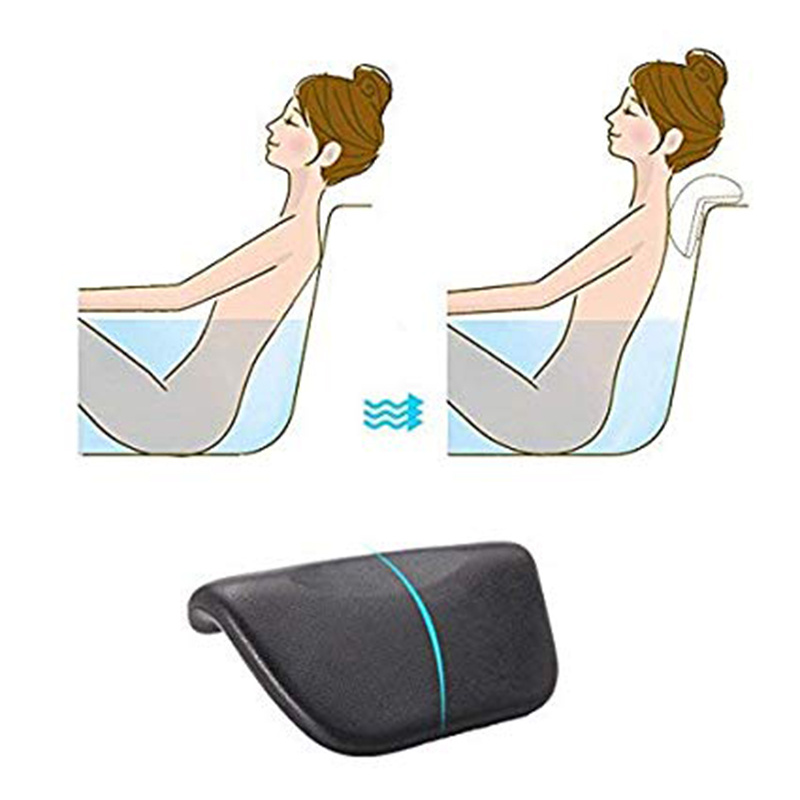 PU Spa Pillow Cushion With Non-Slip Suction Cup - Image 2