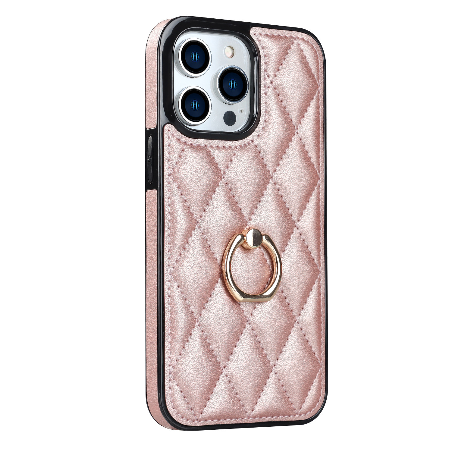 Ring Diamond Bracket Leather Phone Case - Image 9