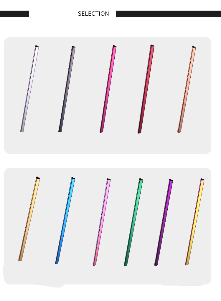 Reusable Heart-Shaped Metal Drinking Straw Set - Image 4