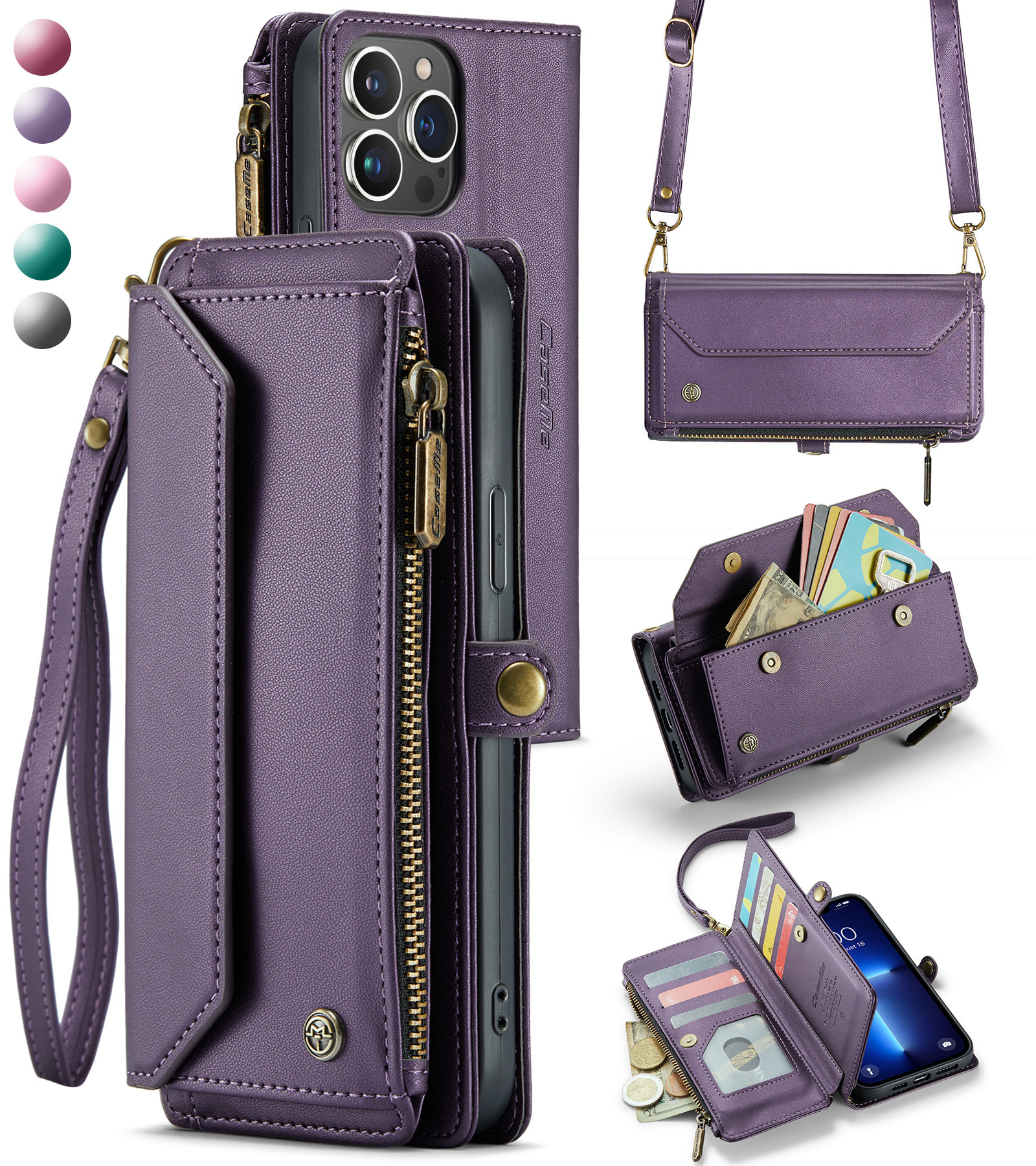 Leather Crossbody Bag Mobile Phone Case - Image 9