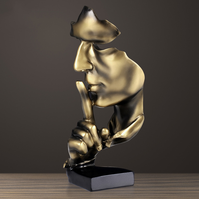 Silence Is a Gold Office Ornament