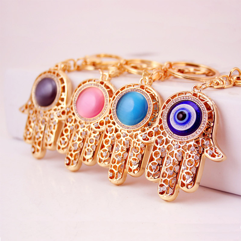 Exquisite Gem Palm Shape Bag Keychain