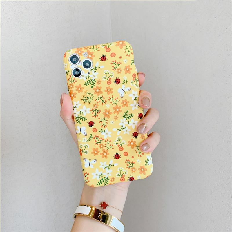 Creativity Frosted Floral Butterfly Phone Case