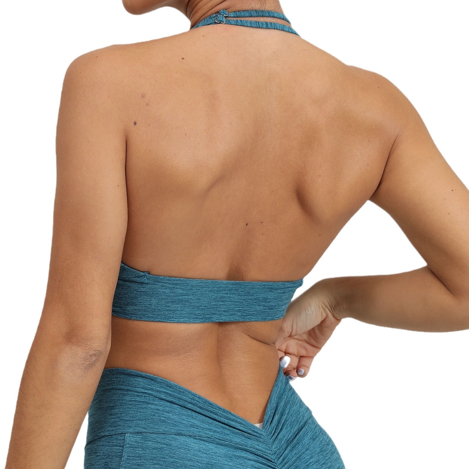Shoulder Strap Halter Sports Bra - Image 9