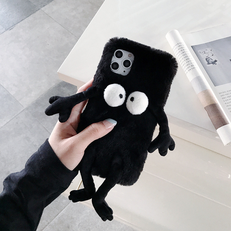 Black Plush Toy Phone Case
