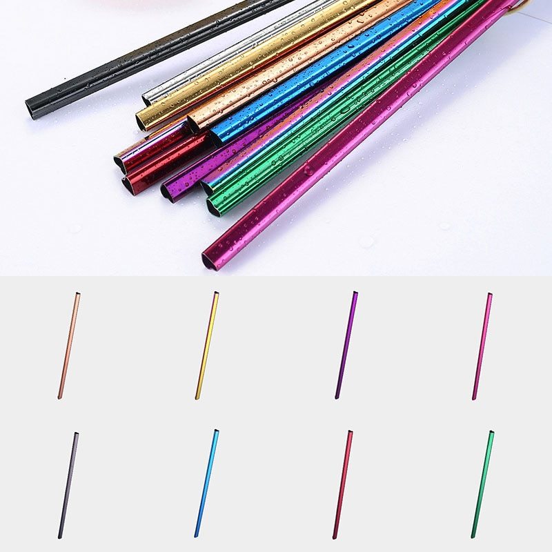Reusable Heart-Shaped Metal Drinking Straw Set - Image 3