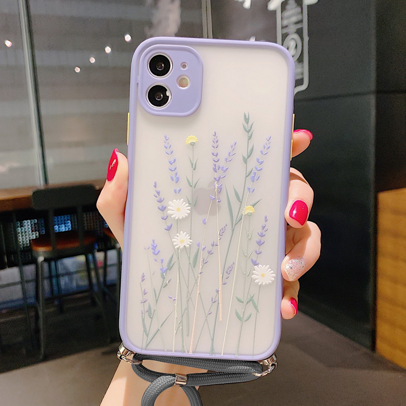 Lavender Floral Lanyard Phone Case - Image 3