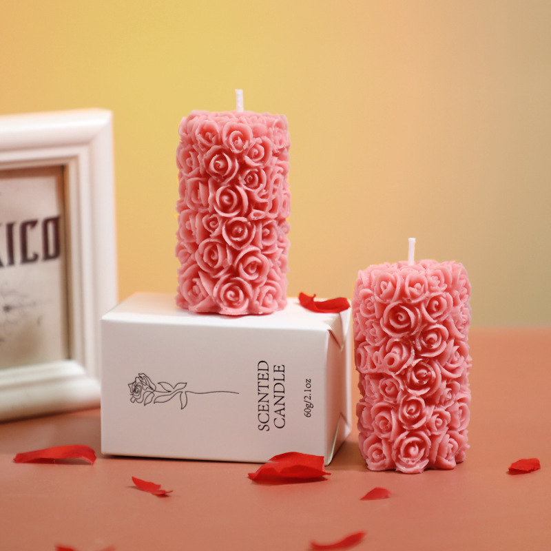 Rose Column Aromatherapy Candle