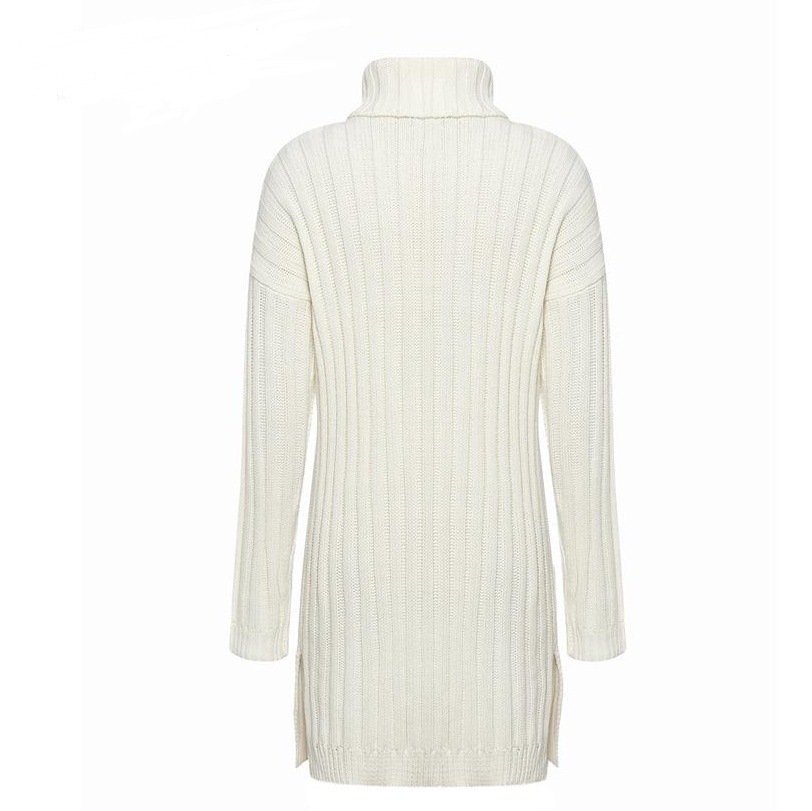 Warm Knitted Dress With Belt - Image 4