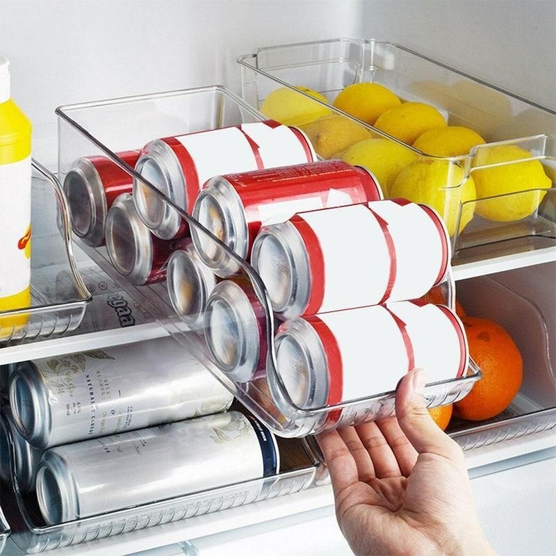Refrigerator Organizer Beverage Transparent Holder