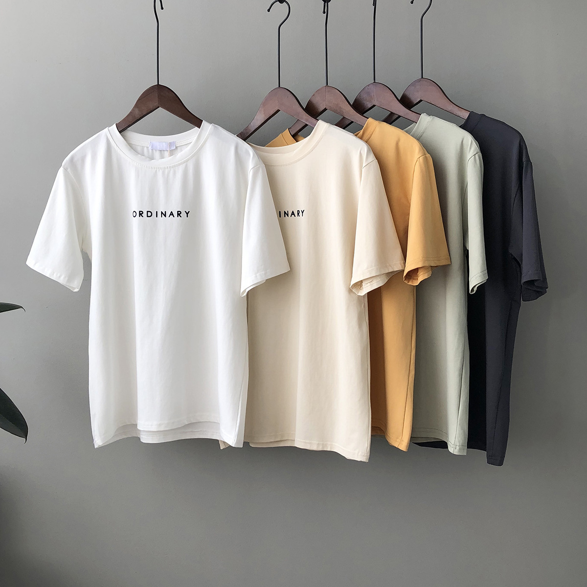 Ins Loose Casual Simple Letter Short-Sleeved Top
