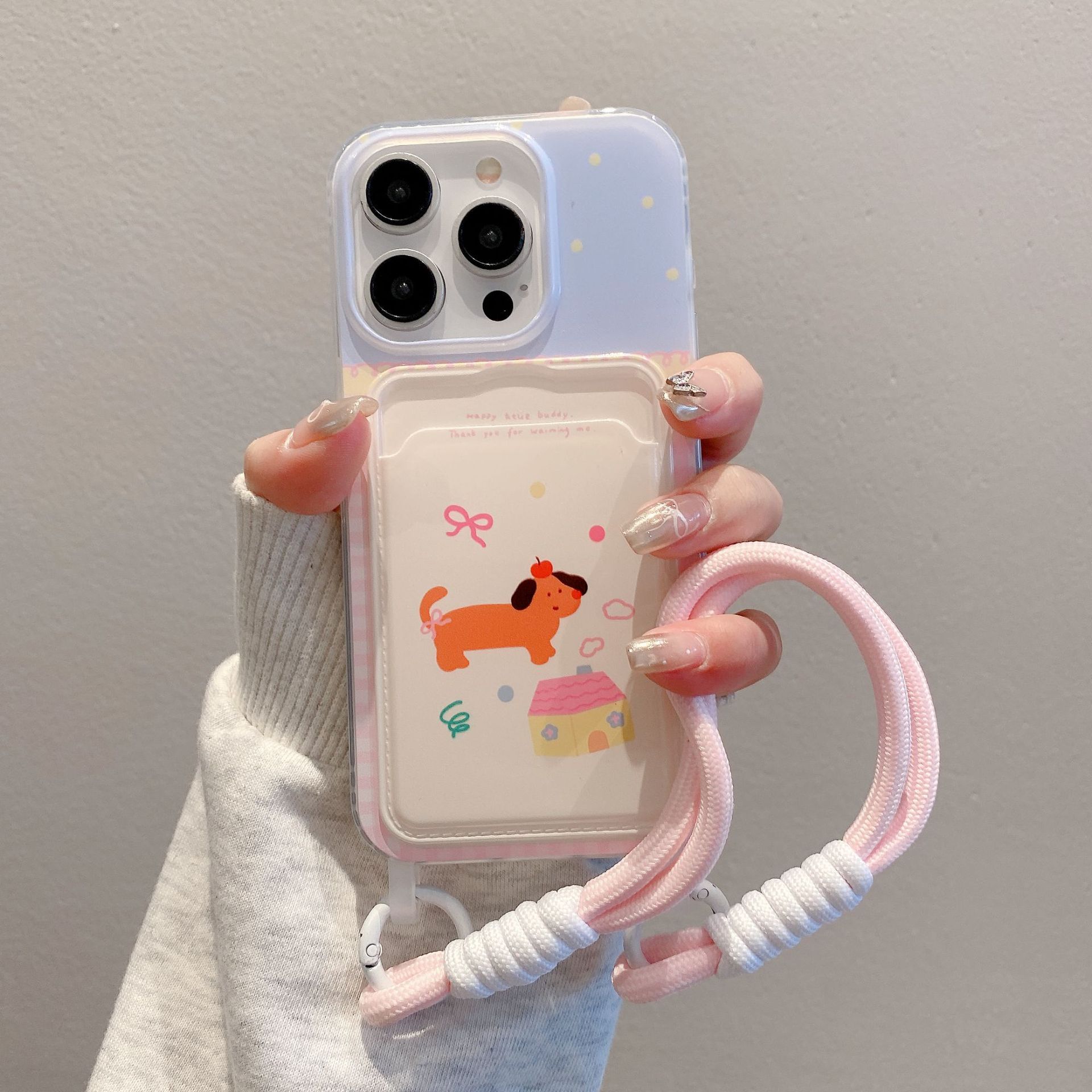 Cartoon Lanyard Phone Case Card Holder Protective Case - Image 6