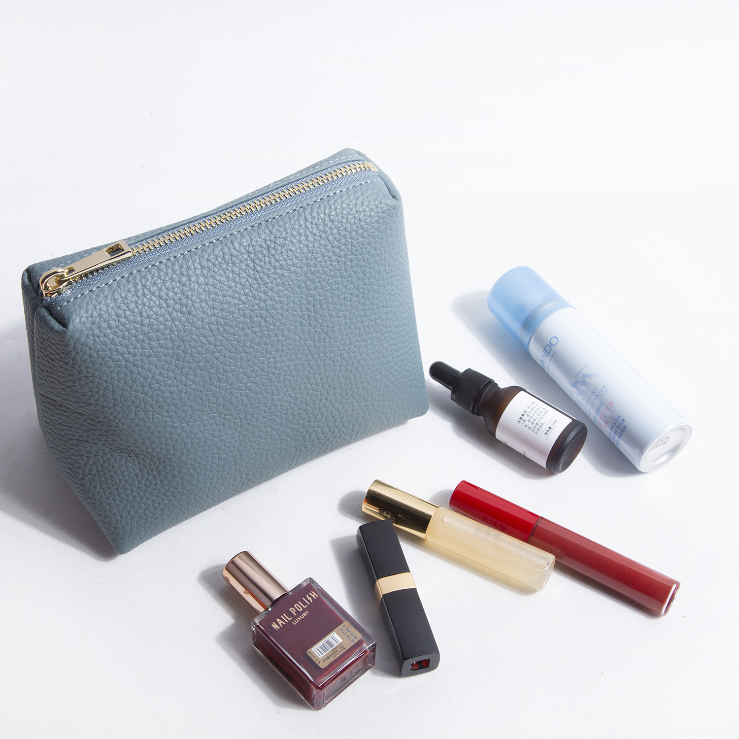 Portable Litchi Pattern Lipstick Storage Bag - Image 10