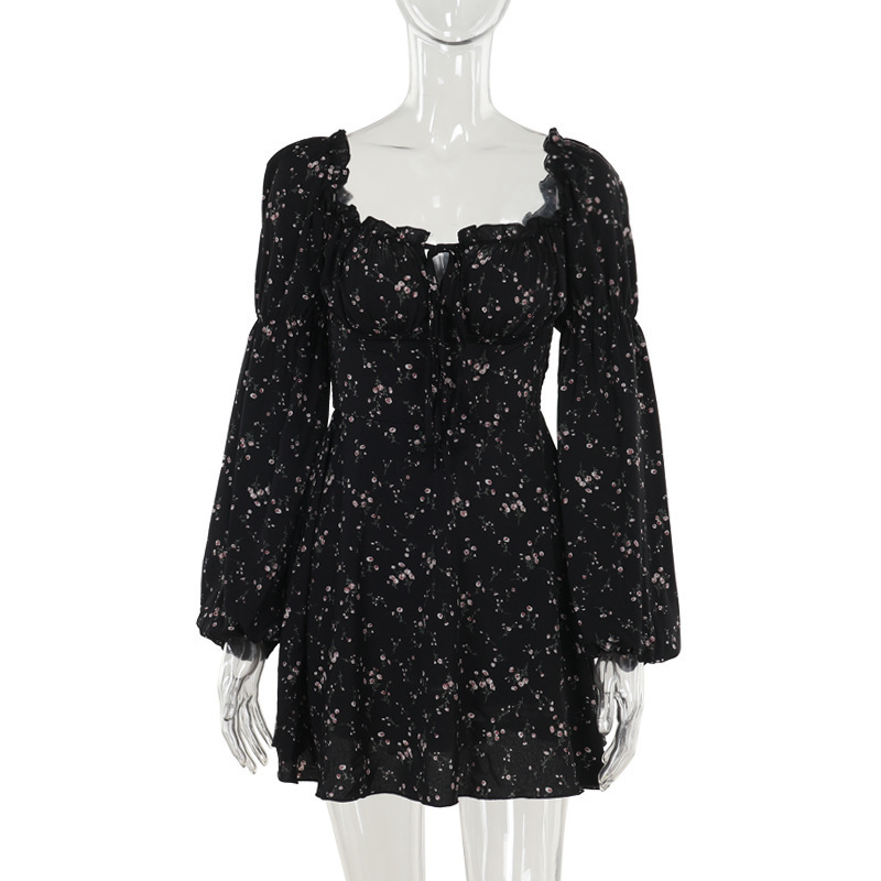 Women's Fashion Floral Long Sleeve Dress - Image 3