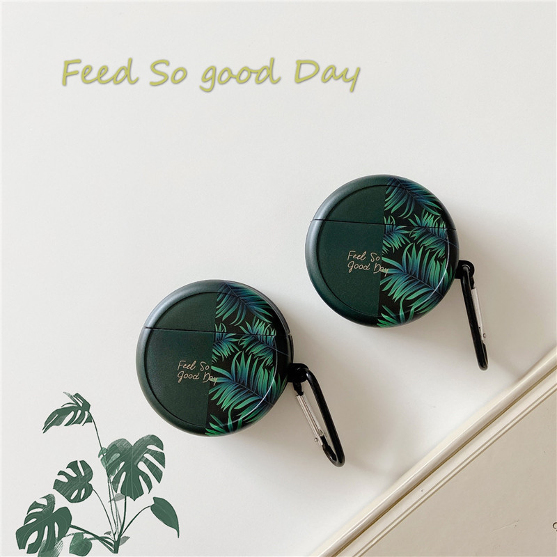 English Green Leaf Earphone Case