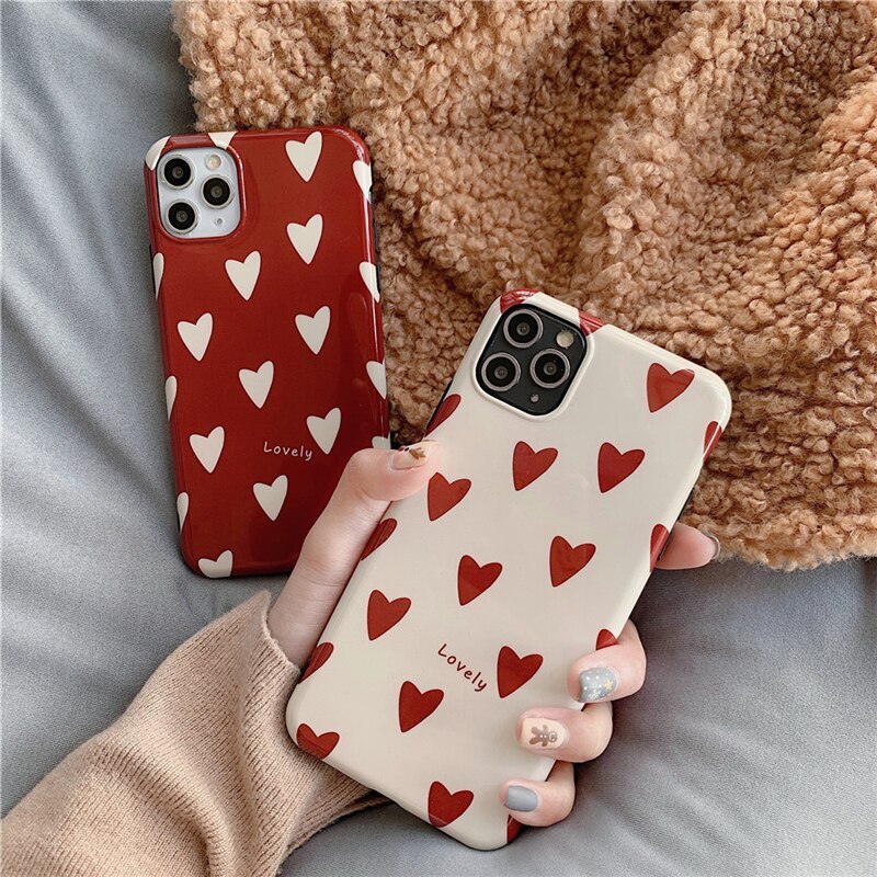 Love Heart Glossy Phone Case