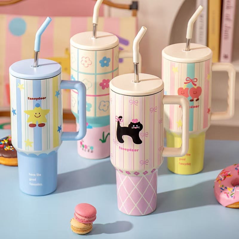 Ton Large Ice Cup Straw Insulated Mug