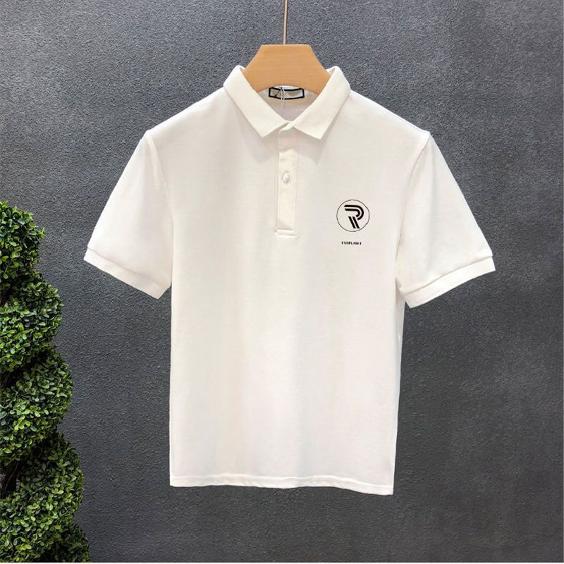 Polo Collar Short Sleeve Lapels T-Shirt - Image 4