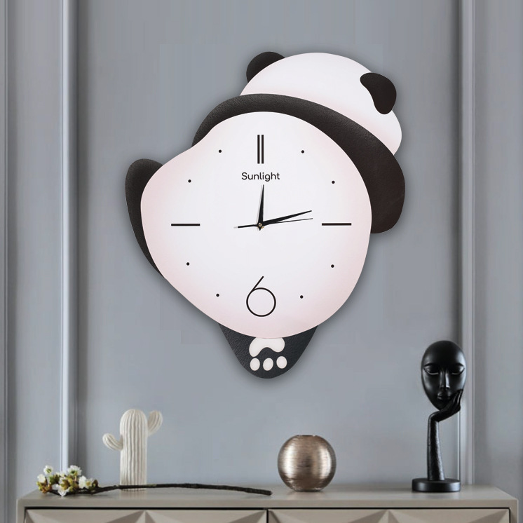Panda Flower Creative Clock