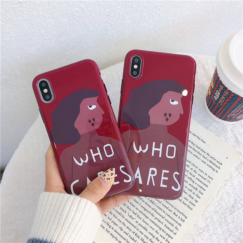 Han Feng Wine Red Girl Phone Case - Image 5