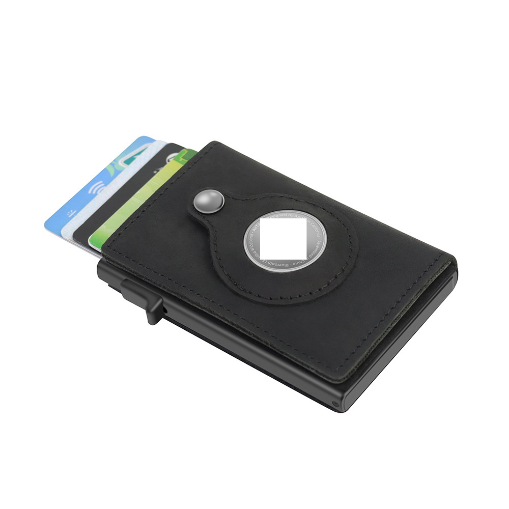 Men Rfid Short Purse Card Holder For Airtag - Image 9