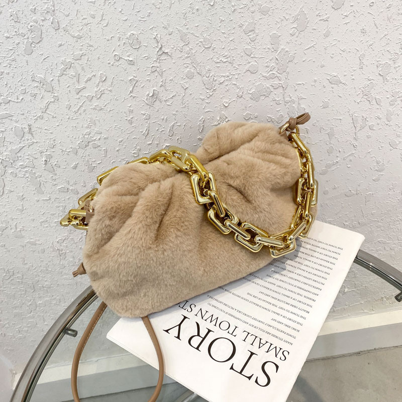 One-Shoulder Furry Handbags - Image 8