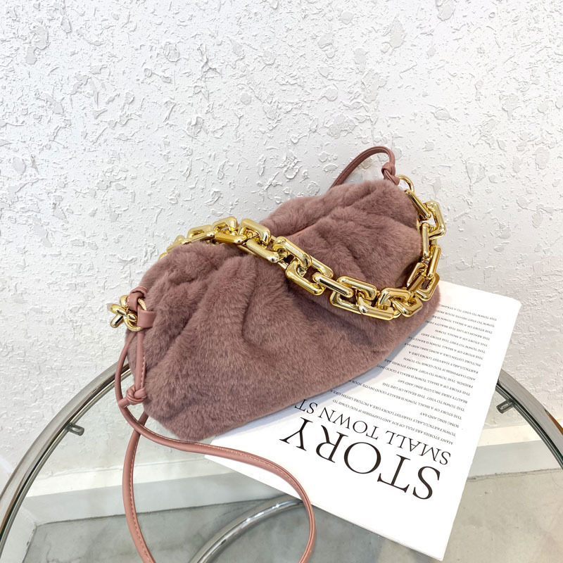 One-Shoulder Furry Handbags - Image 4