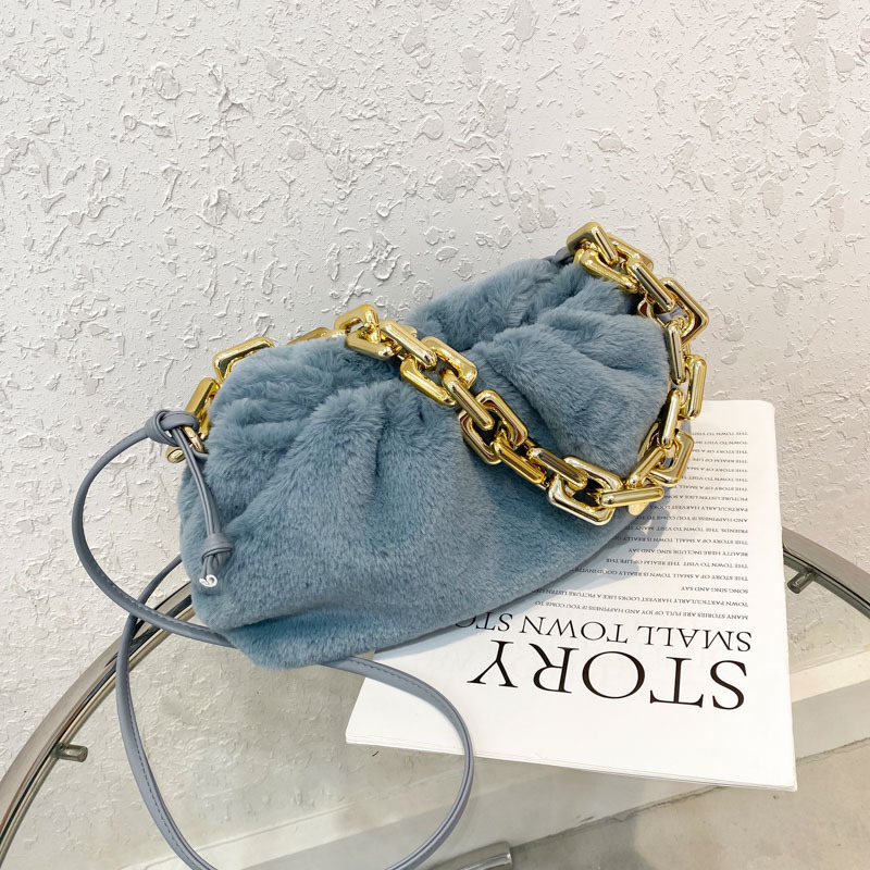 One-Shoulder Furry Handbags - Image 2