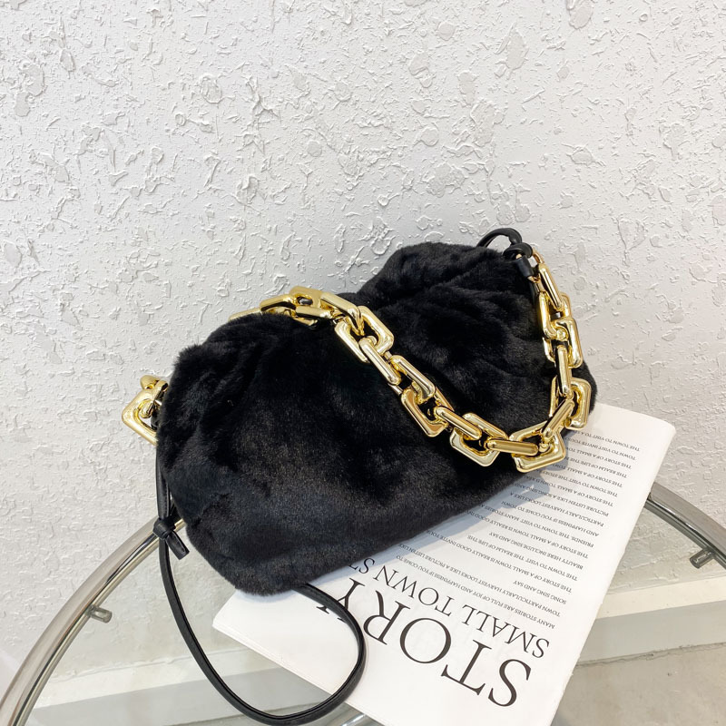 One-Shoulder Furry Handbags - Image 6