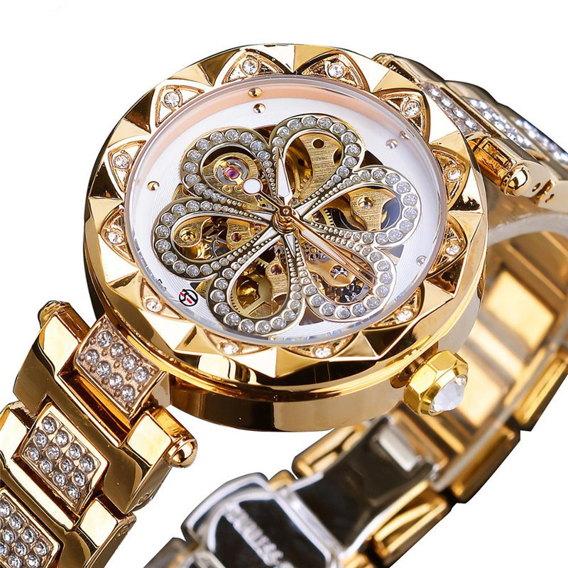 Automatic Forsining Mechanical Rhinestone Watch