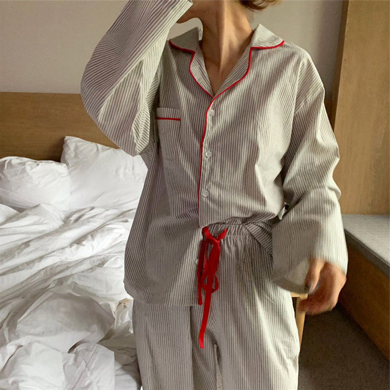 Casual Nightwear With Striped Trim - Image 3