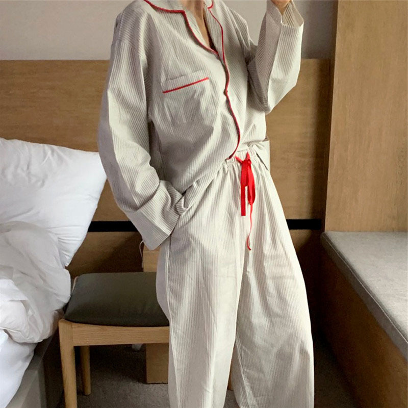 Casual Nightwear With Striped Trim - Image 4