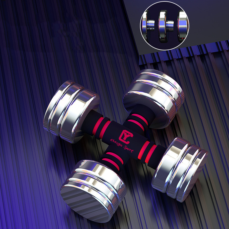 Stainless Steel Fitness Electroplating Dumbbell - Image 3