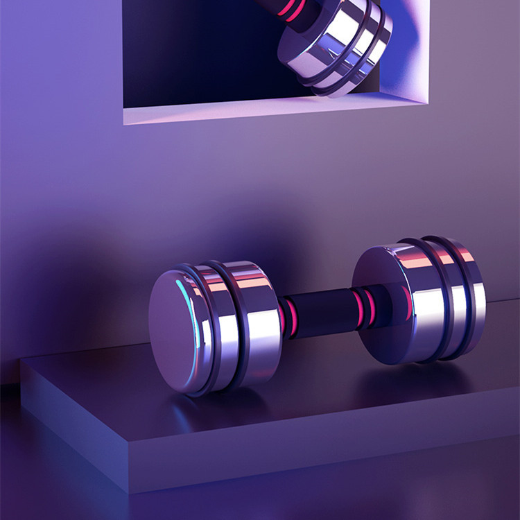 Stainless Steel Fitness Electroplating Dumbbell - Image 2