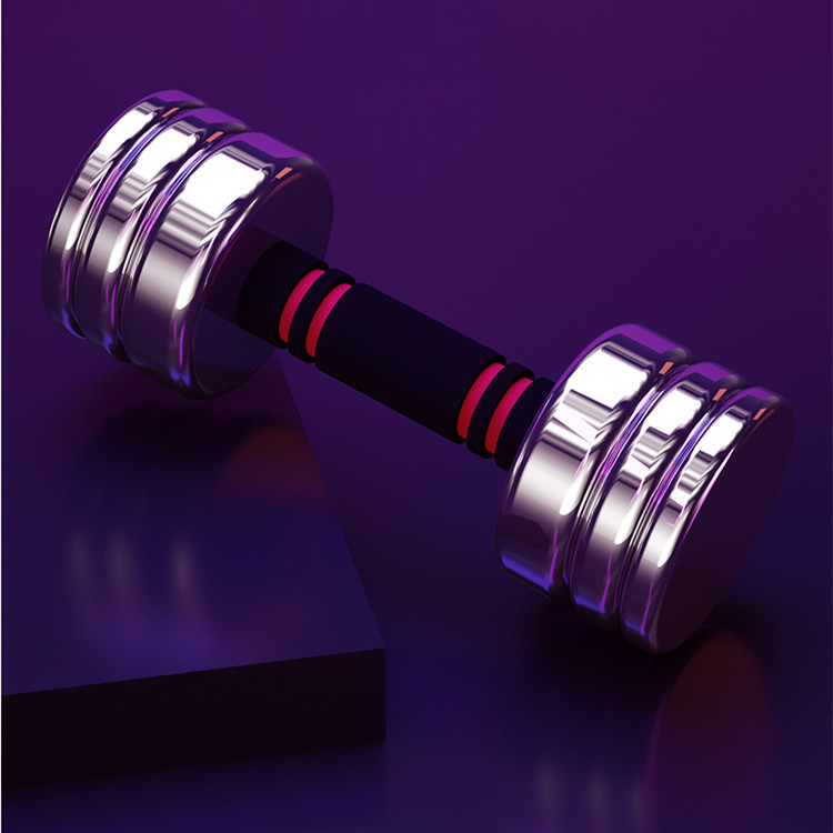 Stainless Steel Fitness Electroplating Dumbbell - Image 4