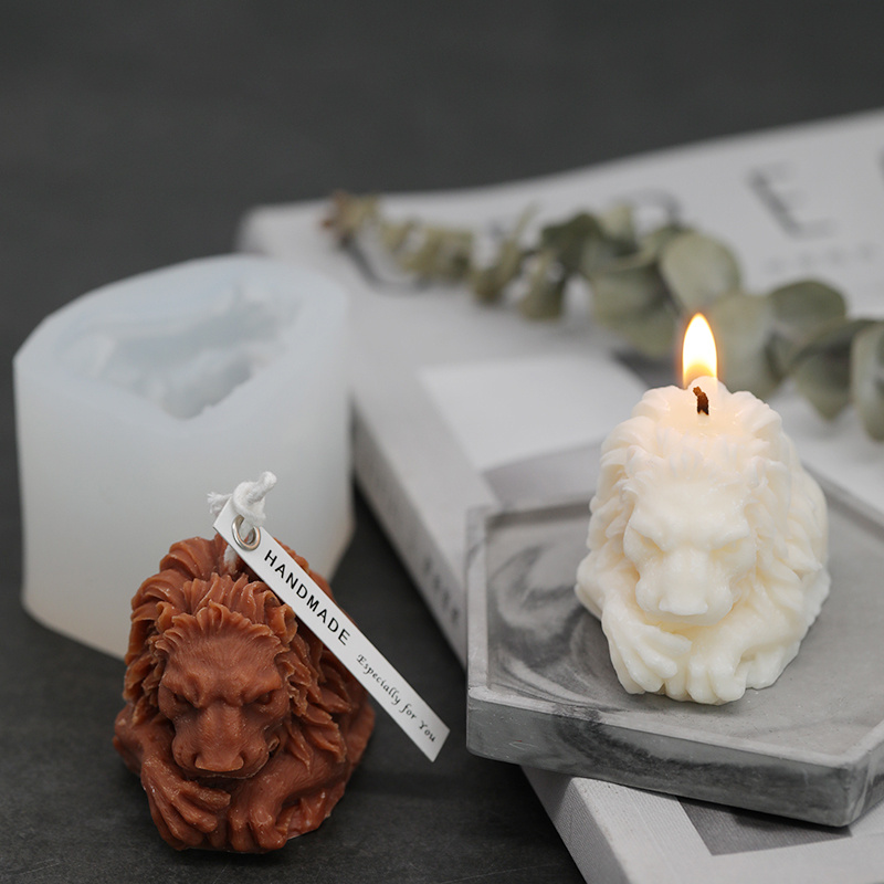 3D Lion Candle Silicone Mold