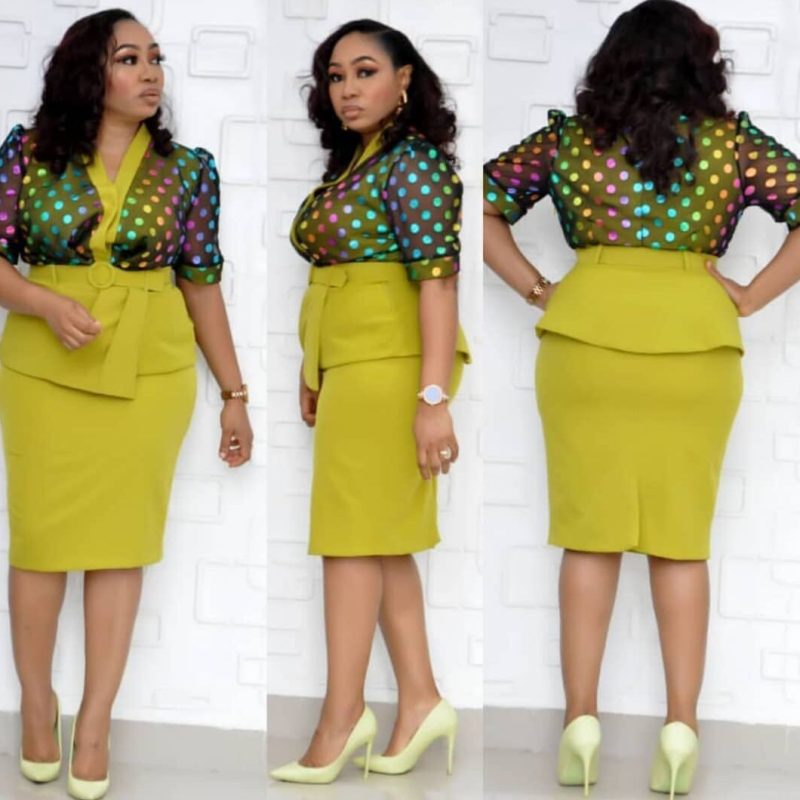 Stitching Polka Dot Large Size Dress