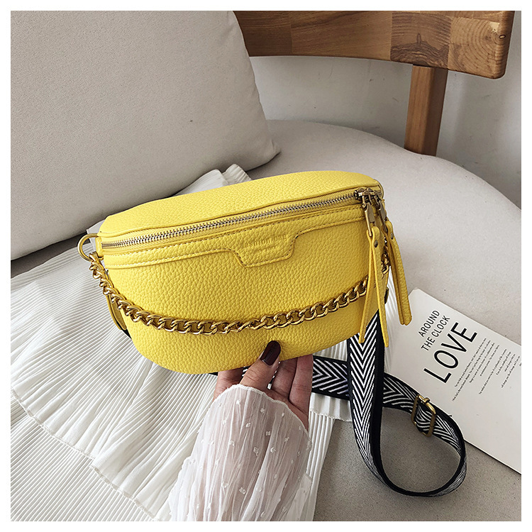 PU leather Chain Fanny Pack Bag - Image 3