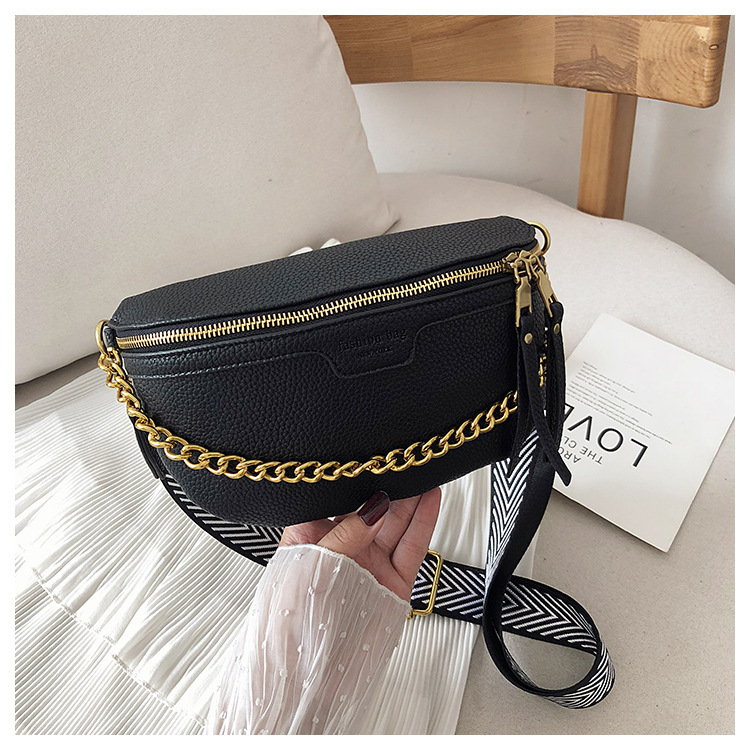 PU leather Chain Fanny Pack Bag - Image 7