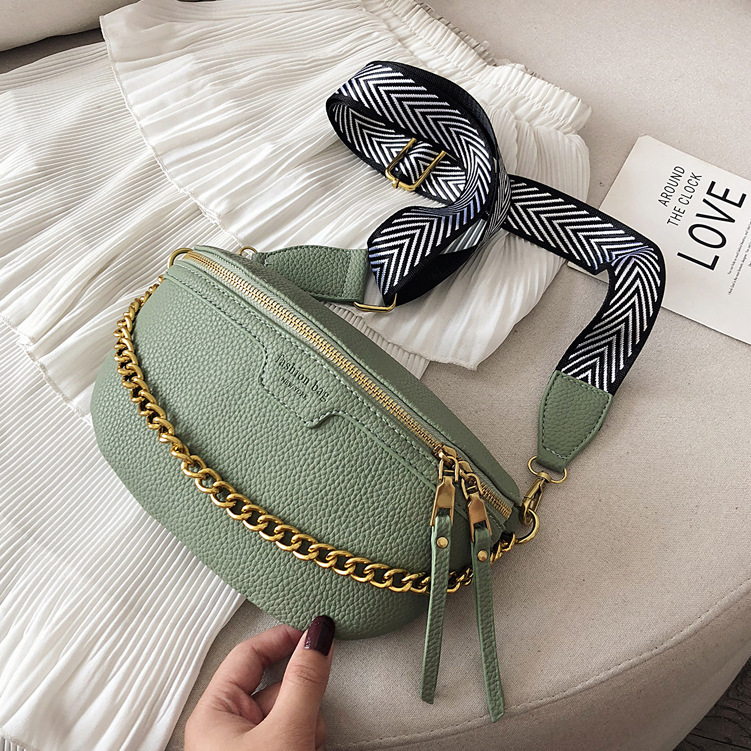 PU leather Chain Fanny Pack Bag - Image 4
