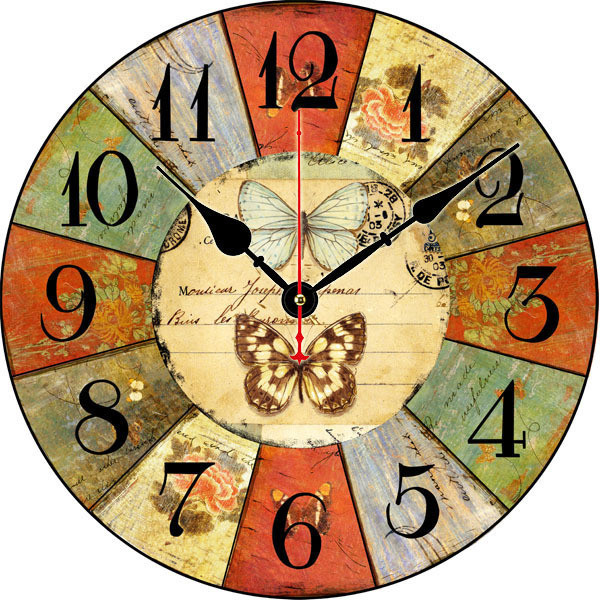 Retro Creative Wooden Wall Clock