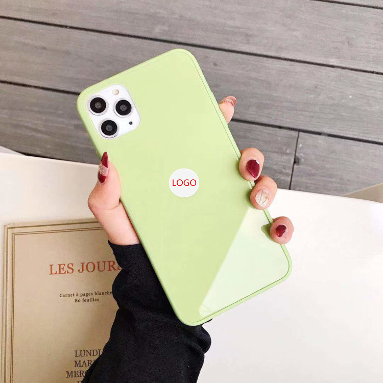 Liquid Silicone Glass Apple Phone Case