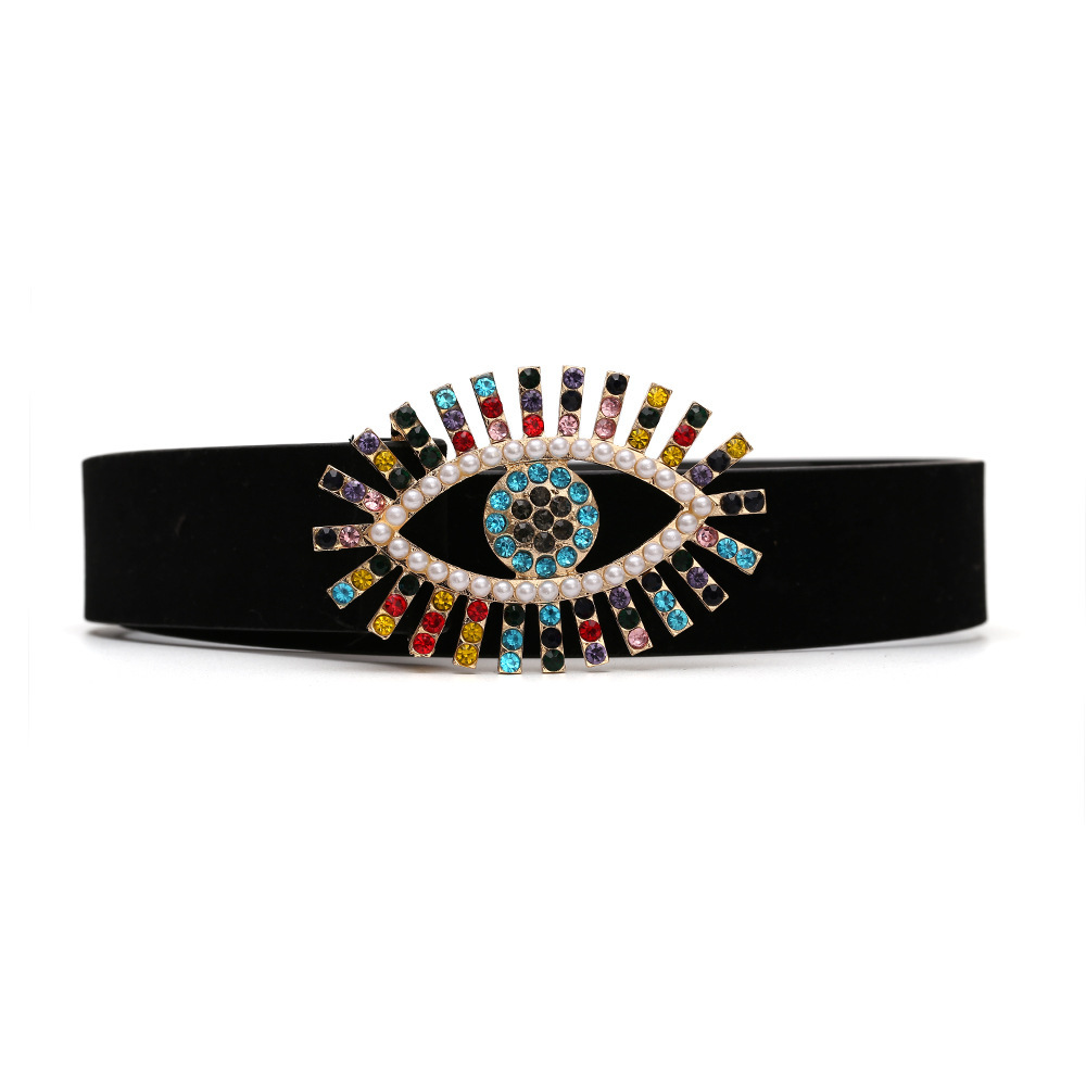 Fancy Diamond Pearl Demon Eye Belt