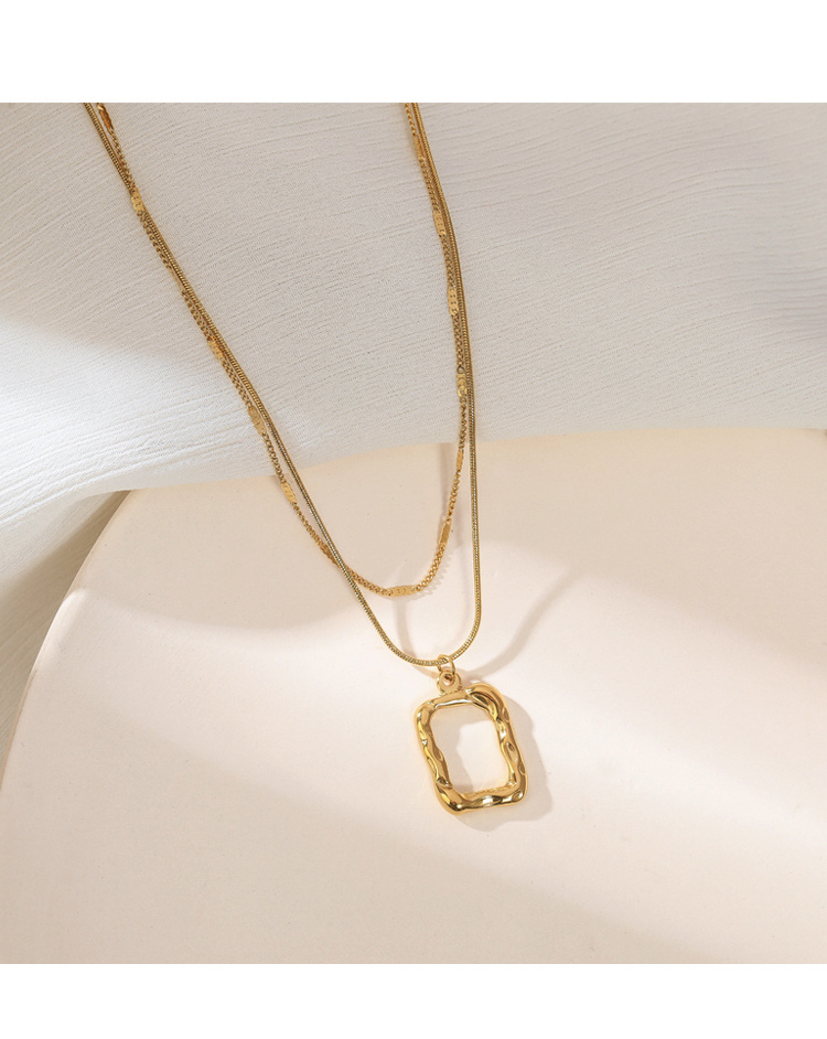 Double Layered Necklace Long Sweater Chain - Image 3