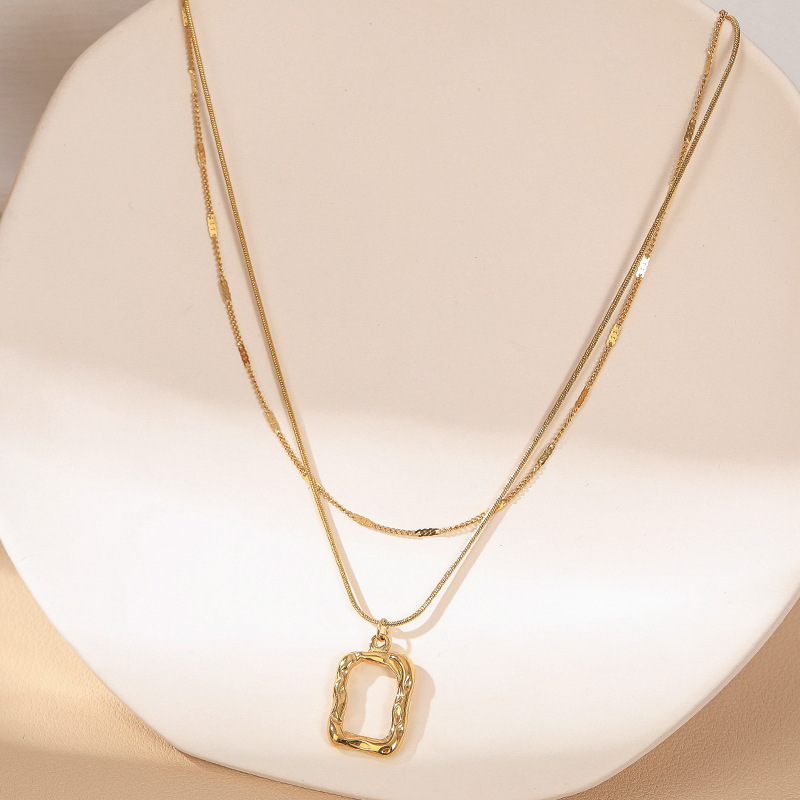 Double Layered Necklace Long Sweater Chain - Image 6